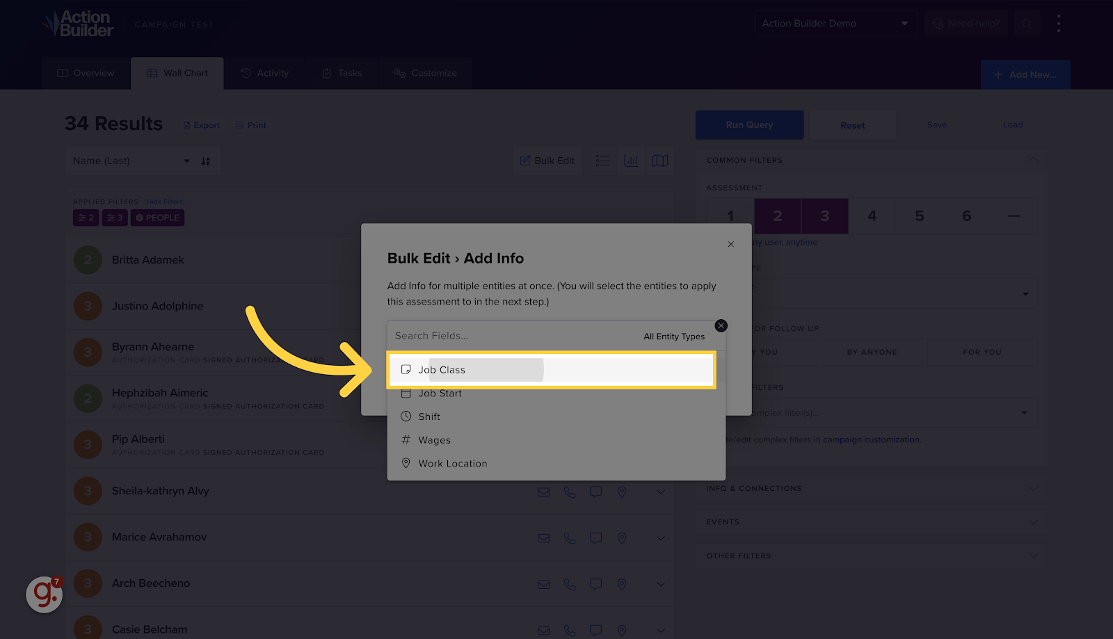 Click 'Job Class'